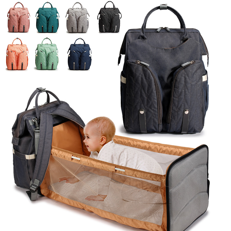  New Mom Portable Folding Crib Backpack with Insulation